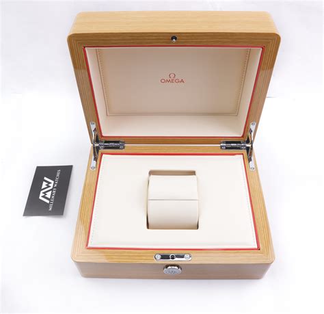 omega watch box vintage|omega wooden watch box.